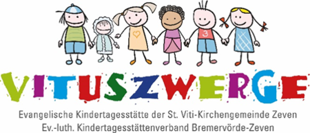 Logo der Vituszwerge: Gezeichnete Kinder 
